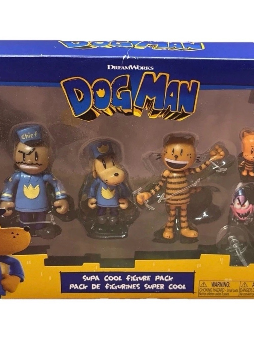 Dog Man 5 Figure Pack Wave 1 Action Figures Set New Jakks 2.5”